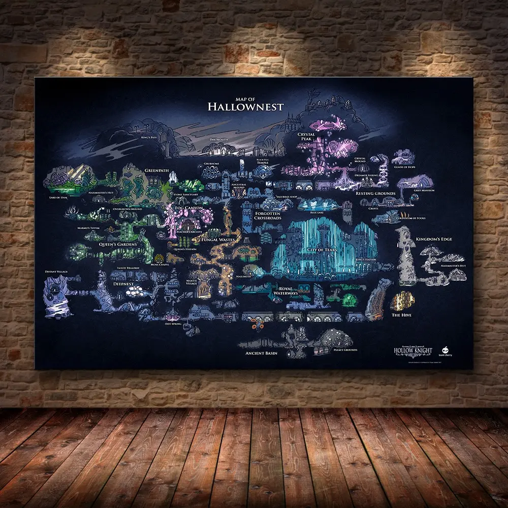 Hollow Knight Hallownest Karte – Star Map Poster Bewertung und Preis